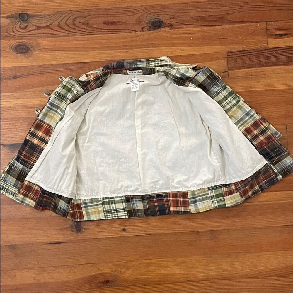 Cambridge Dry Goods VTG Madras Patchwork Plaid Cropped Jacket Womens Size Small - Picture 4 of 12